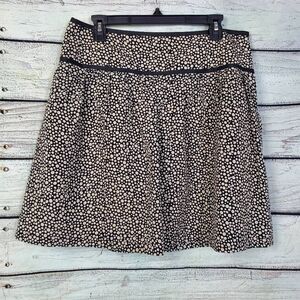 The Limited Women's A-Line Skirt Black White Polka Dot Size 12 Lined Polyester R
